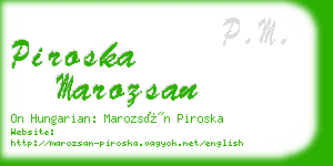 piroska marozsan business card